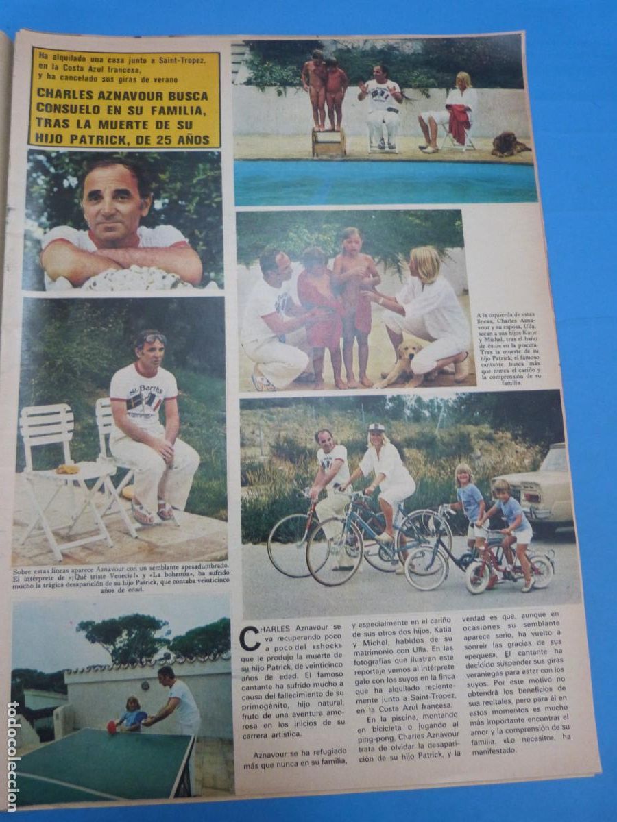Coleccionismo de Revistas y Peri&oacute;dicos: RECORTE CLIPPING CHARLES AZNAVOUR REVISTA SEMANA N&ordm; 1899 PAG. 19