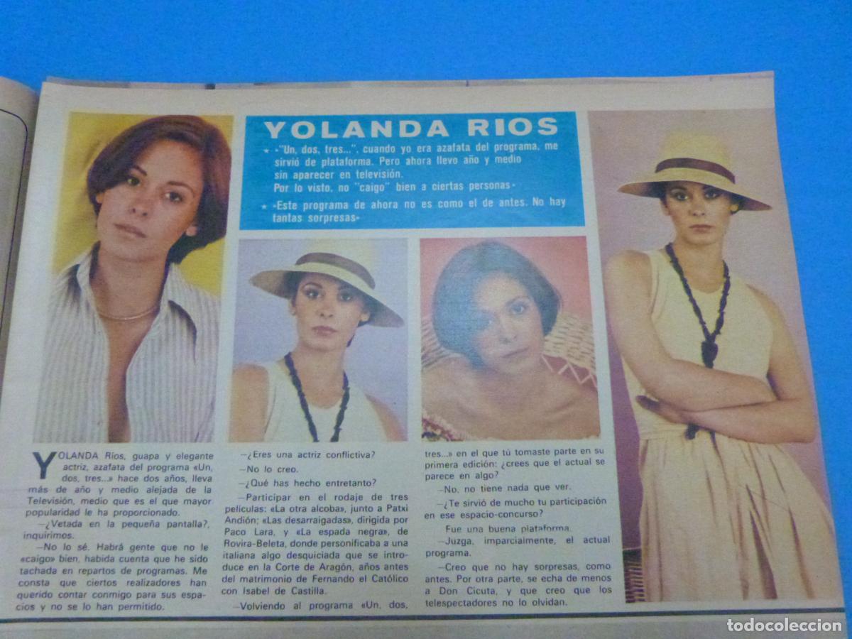Coleccionismo de Revistas y Peri&oacute;dicos: RECORTE CLIPPING YOLANDA RIOS UN DOS TRES RESPONDA OTRA VEZ REVISTA SEMANA N&ordm; 1899 PAG. 23