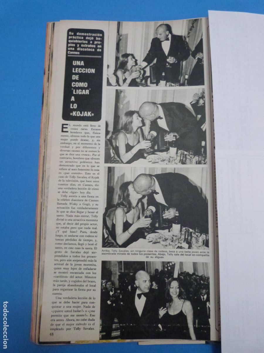 Coleccionismo de Revistas y Peri&oacute;dicos: RECORTE CLIPPING TELLY SAVALAS REVISTA SEMANA N&ordm; 1896 PAG. 48