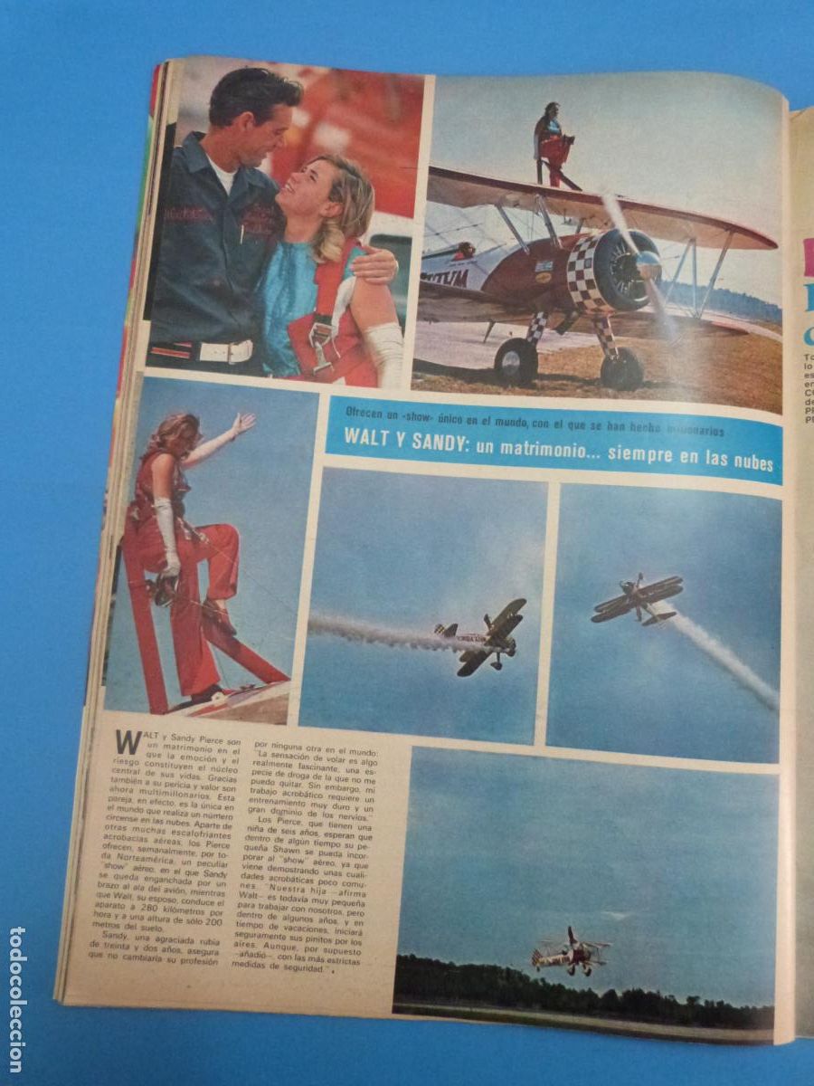 Collectionnisme de Revues et Journaux: RECORTE CLIPPING WALT Y SANDY PIERCE ACROBATAS AEREOS REVISTA SEMANA N&ordm; 1889 PAG. 46
