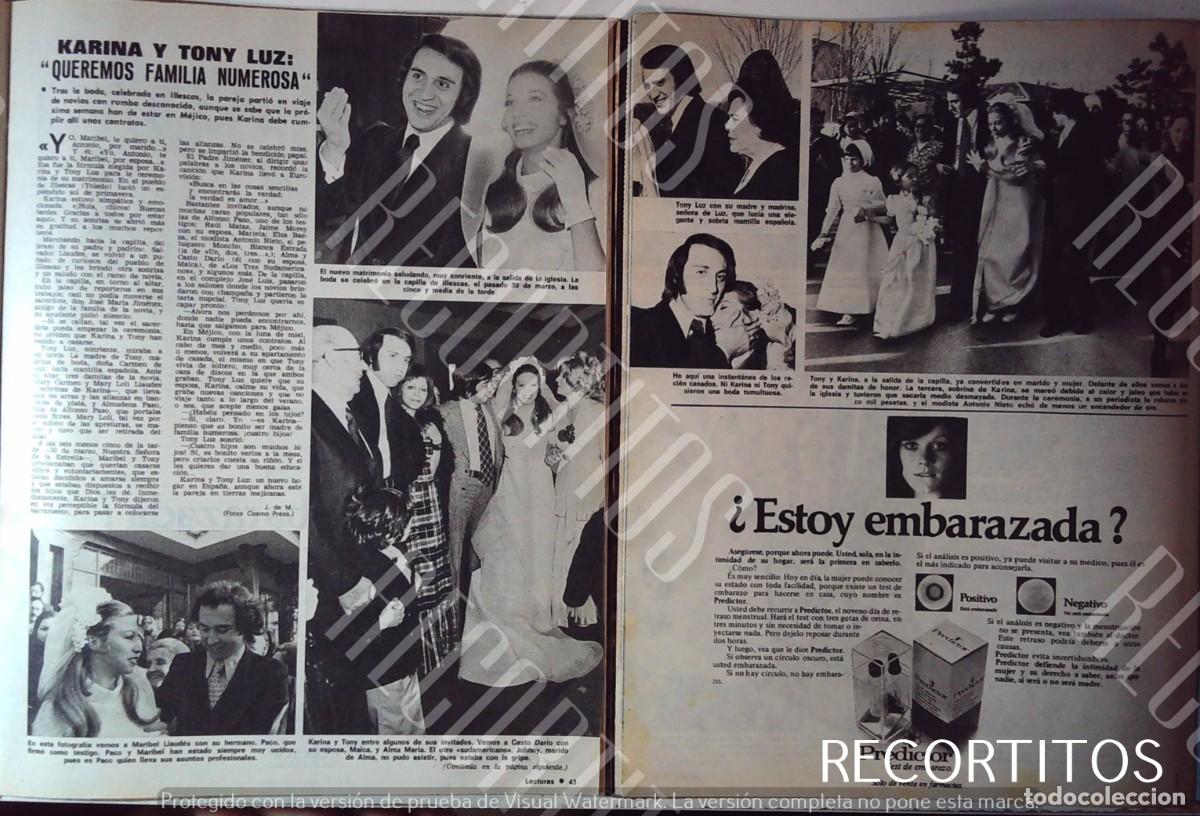 Coleccionismo de revistas y peri&oacute;dicos: KARINA LA BODA CON TONY LUZ