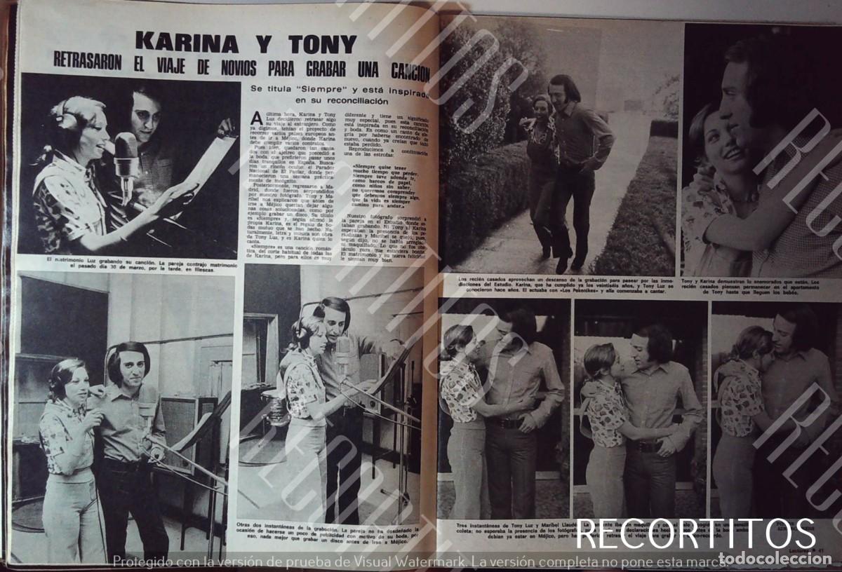 Coleccionismo de revistas y peri&oacute;dicos: KARINA TONY LUZ SINGLE