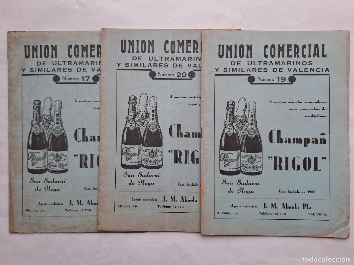 Coleccionismo de Revistas y Peri&oacute;dicos: LOTE 3 REVISTAS UNION COMERCIAL ULTRAMARINOS VALENCIA A&Ntilde;O 1934 LAS FALLAS FOLKLORE NOGUEROLES RV