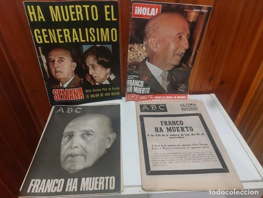 Coleccionismo de Revistas y Peri&oacute;dicos: FRANCO HA MUERTO &ndash; LOTE HIST&Oacute;RICO ABC, SEMANA Y HOLA (1975)
