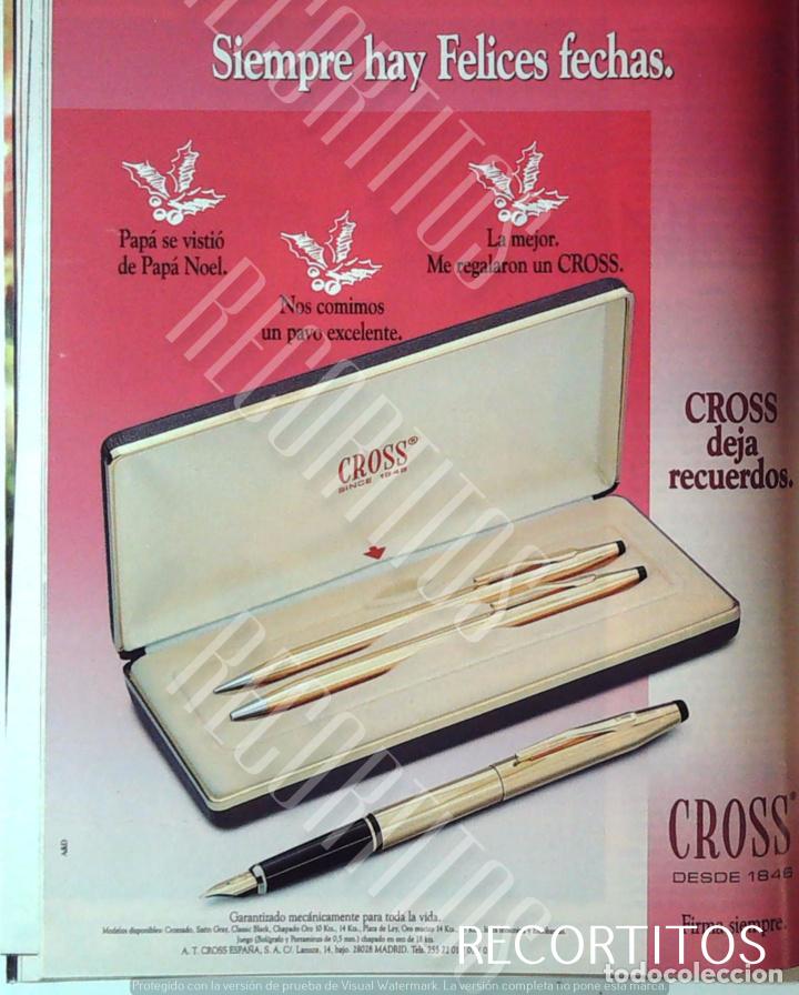 Coleccionismo de Revistas y Peri&oacute;dicos: CROSS ESTILOGRAFICA BOLIGRAFO PLUMA ANUNCIO PUBLICIDAD