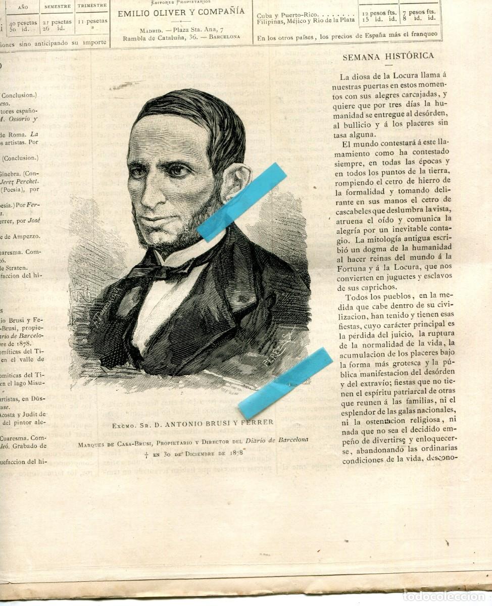 Coleccionismo de Revistas y Peri&oacute;dicos: REVISTA LA ACADEMIA A&Ntilde;O 1879 MARQUES ANTONIO BRUSI INVENTO MAQUINA PARA LIQUEFACCION DEL HIDROGENO