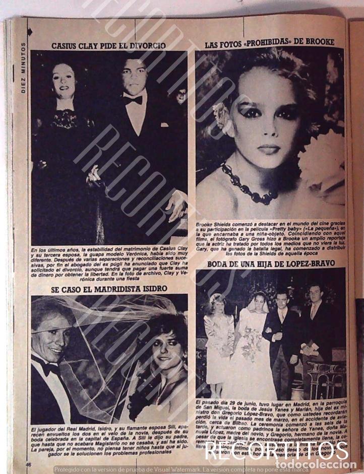 Collection Magazines and Newspapers: BROOKE SHIELDS CASIUS CLAY ISIDRO REAL MADRID LOPEZ BRAVO