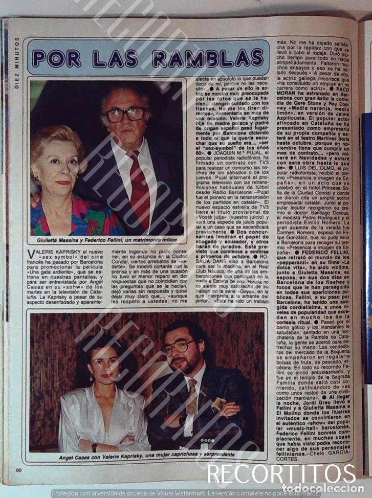 Coleccionismo de Revistas y Peri&oacute;dicos: VALERIE KAPRISKY ANGEL CASAS GIULIETTA MASSINA FEDERICO FELLINI