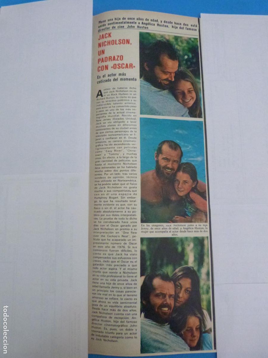 Coleccionismo de Revistas y Peri&oacute;dicos: RECORTE CLIPPING JACK NICHOLSON REVISTA SEMANA N&ordm; 1888 PAG. 59