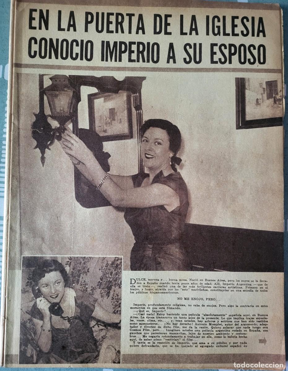 Coleccionismo de Revistas y Peri&oacute;dicos: Imperio Argentina 3 paginas revista Radiolandia editada en Argentina Enero 1951...