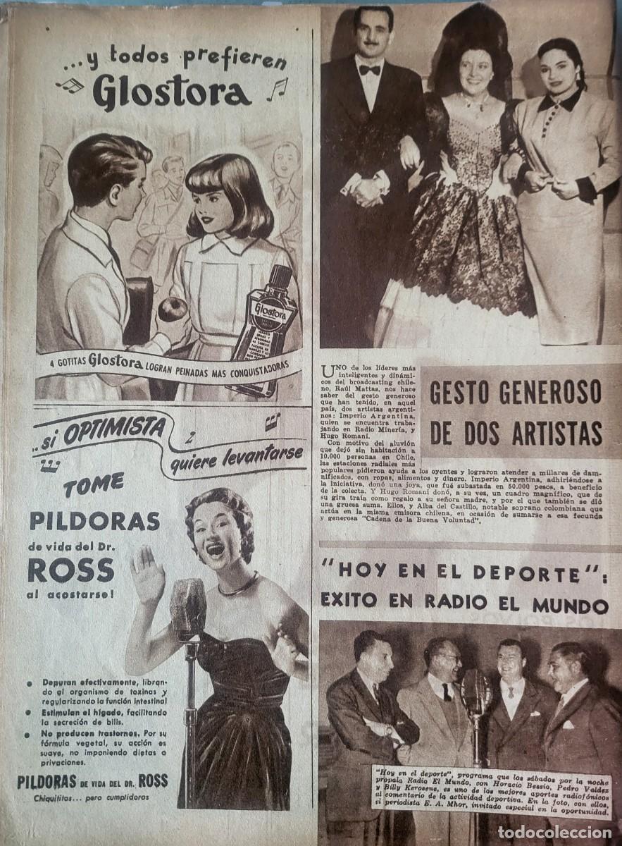 Coleccionismo de Revistas y Peri&oacute;dicos: Imperio Argentina 1 pagina revista Radiolandia editada en Argentina Septiembre 1953...