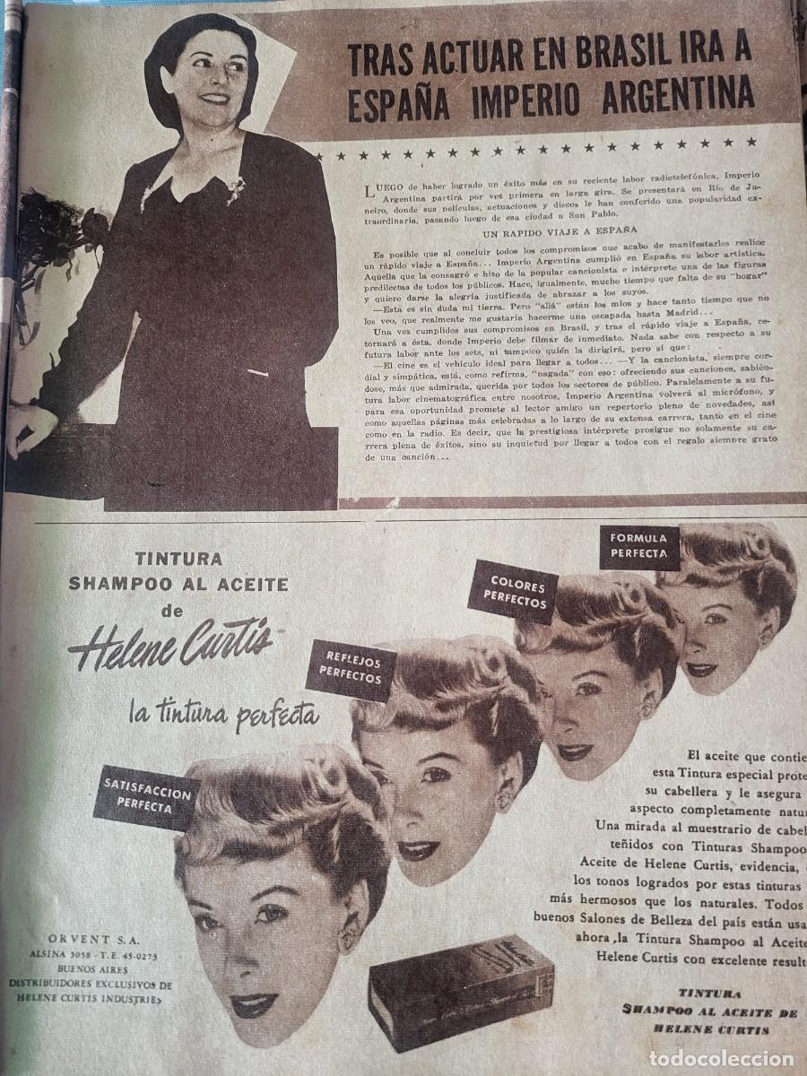 Coleccionismo de Revistas y Peri&oacute;dicos: Imperio Argentina 1 pagina revista Radiolandia editada en Argentina Julio 1950...