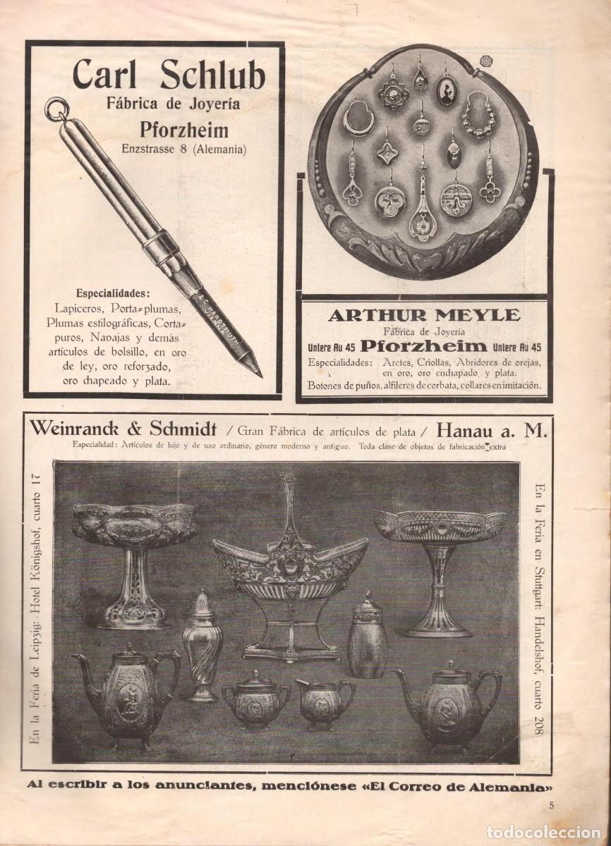 Collection Magazines and Newspapers: EL CORREO DE ALEMANIA # 1 1921 ~ Revista de la industria de bisuteria y joyeria ~ en castellano