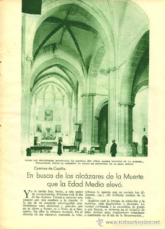 Coleccionismo de Revistas y Peri&oacute;dicos: En busca de los alc&aacute;zares de la Muerte que la Edad Media elev&oacute;: Palazuelos, Due&ntilde;as...- 1933