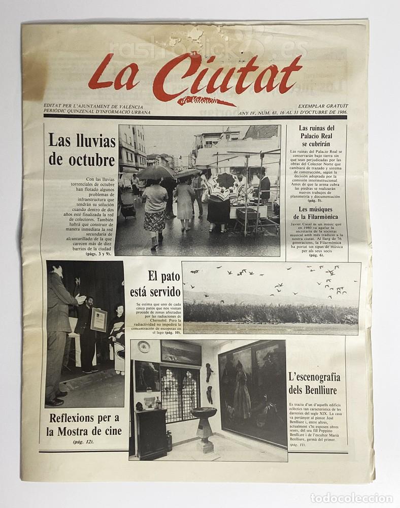 Coleccionismo de Revistas y Peri&oacute;dicos: Peri&oacute;dico La Ciutat de Valencia n&ordm; 63 octubre de 1986