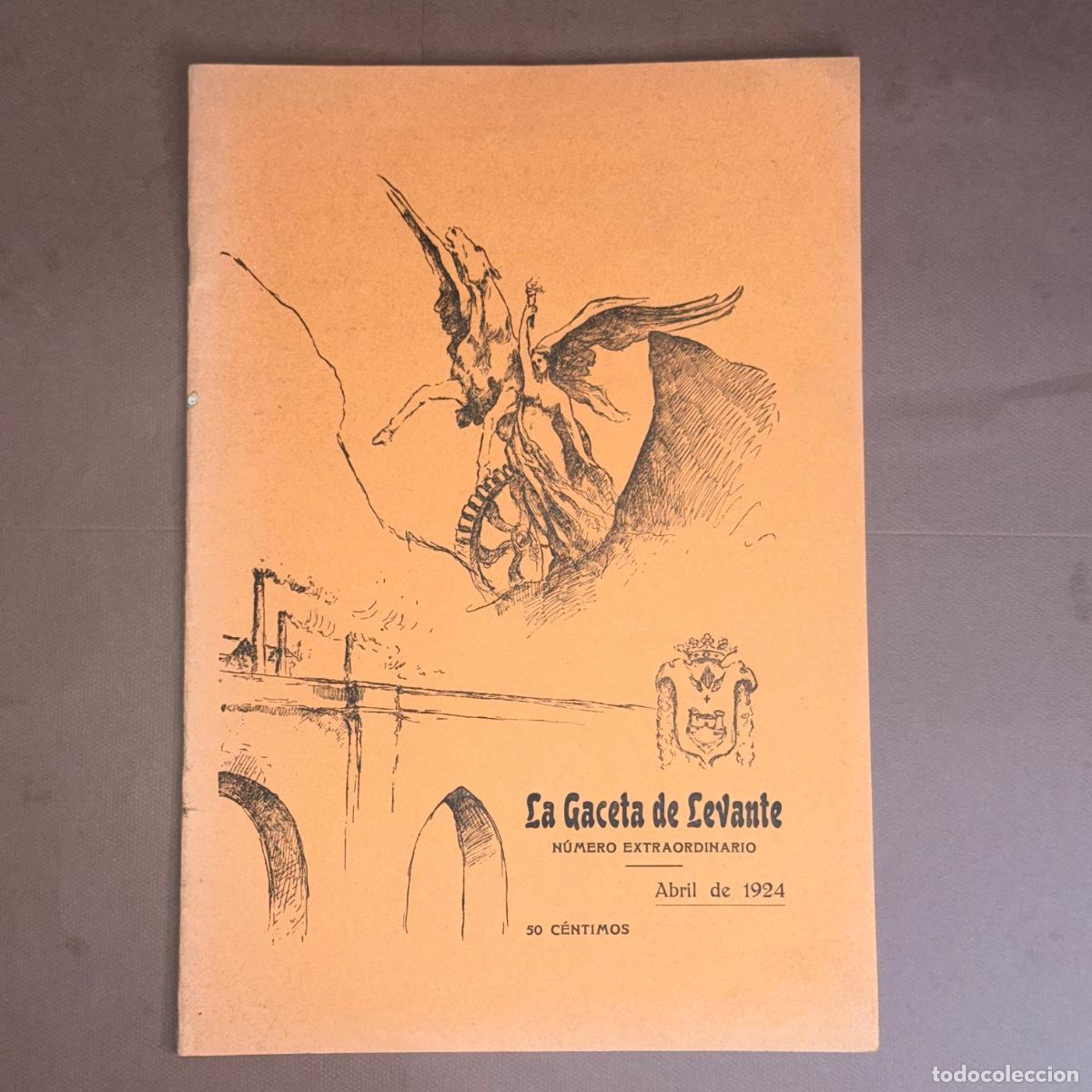 Coleccionismo de Revistas y Peri&oacute;dicos: La Gaceta de Levante - N&uacute;mero Extraordinario - Alcoy - 1924 - A&ntilde;o 1 / Num. 90 - Papel de Fumar Bamb&uacute;