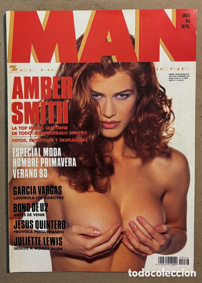 Coleccionismo de Revistas y Peri&oacute;dicos: MAN N&deg; 66 (1993). AMBER SMITH, BONO U2, JES&Uacute;S QUINTERO, JULIETTE LEWIS, SHANA, SABONIS, SERGIO DALMA