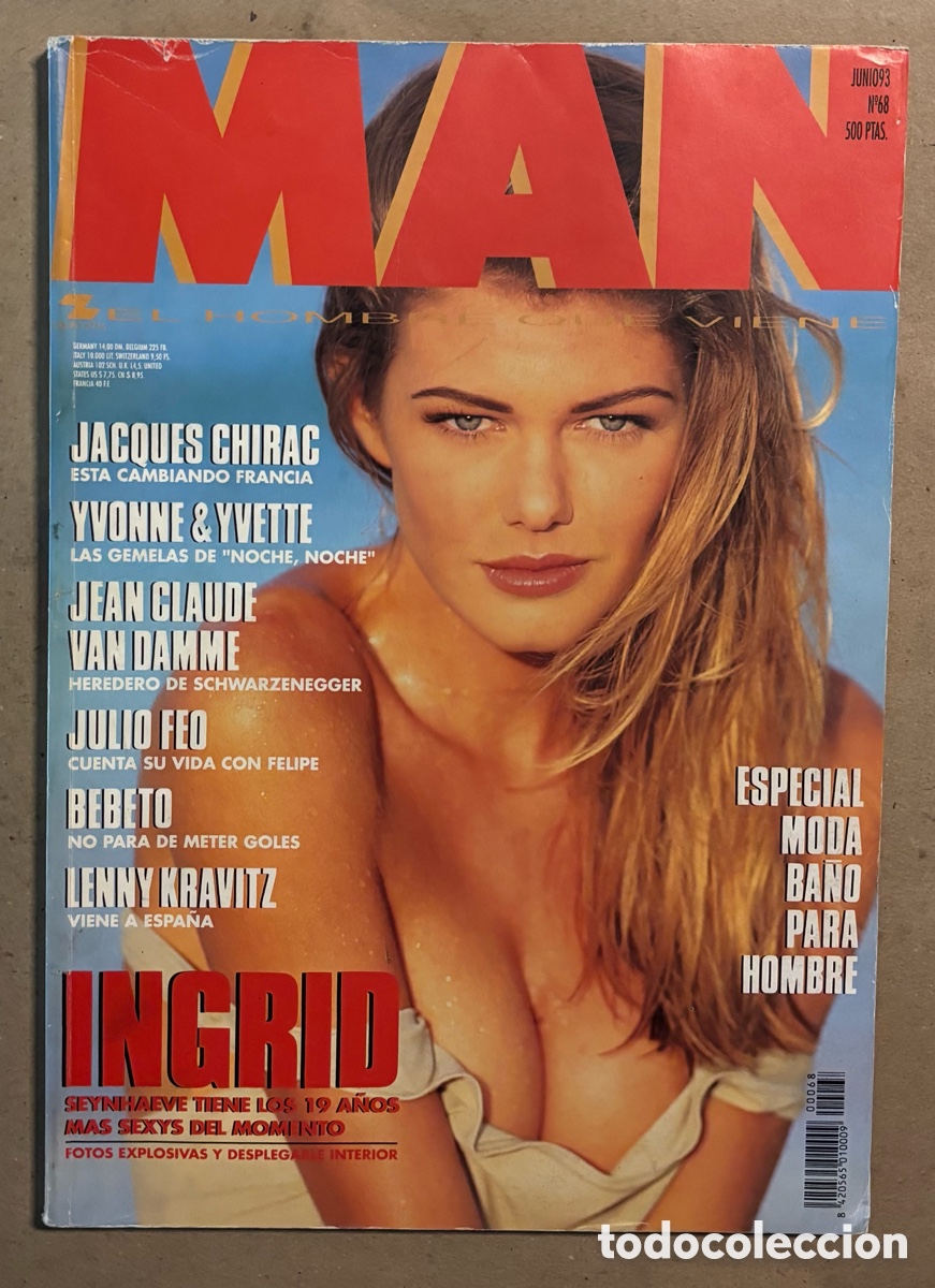 Coleccionismo de Revistas y Peri&oacute;dicos: MAN N&deg; 68 (1993). INGRID SEYNHAEVE, LENNY KRAVITZ, EL GRAN WYOMING, DEMI MOORE, JEAN CLAUDE