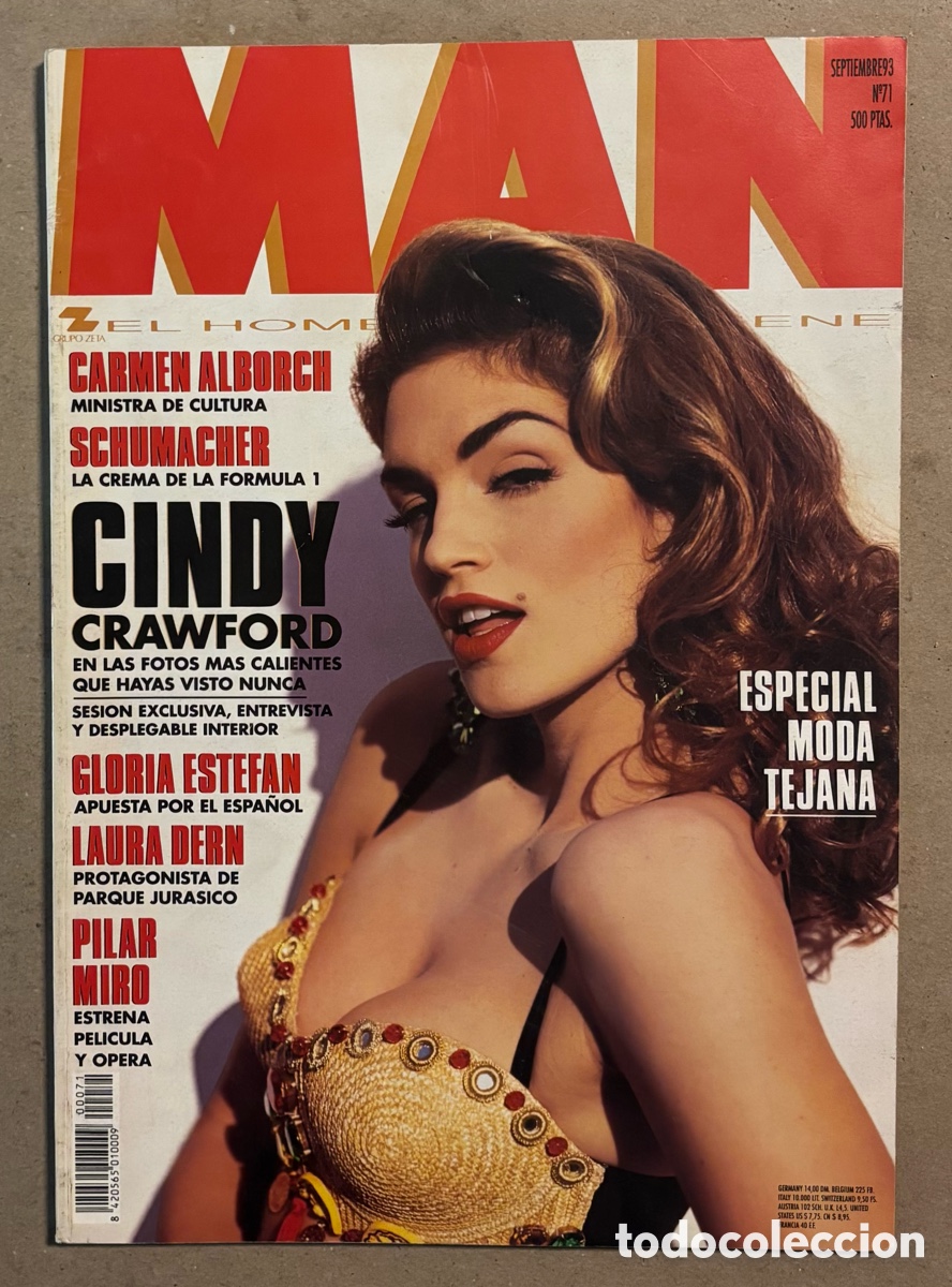 Coleccionismo de revistas y peri&oacute;dicos: MAN N&deg; 71 (1993). CINDY CRAWFORD, KATSUHITO OTOMO, LAURA DERN, PAMELA HOKE, PILAR MIR&Oacute;,&hellip;