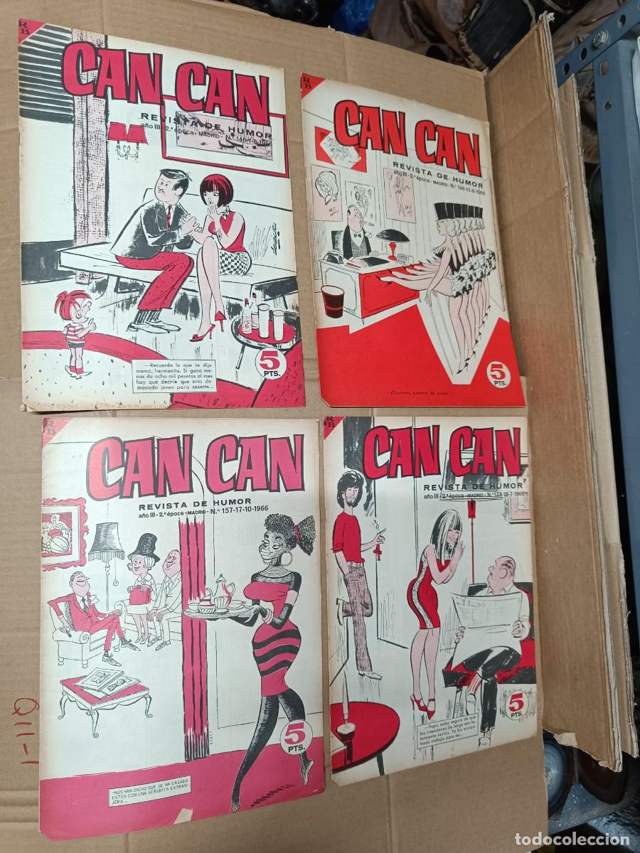 Coleccionismo de Revistas y Peri&oacute;dicos: LOTE DE 4 ANTIGUAS REVISTAS CAN CAN, 1966, COMIC, HUMOR, TEBEO -P6