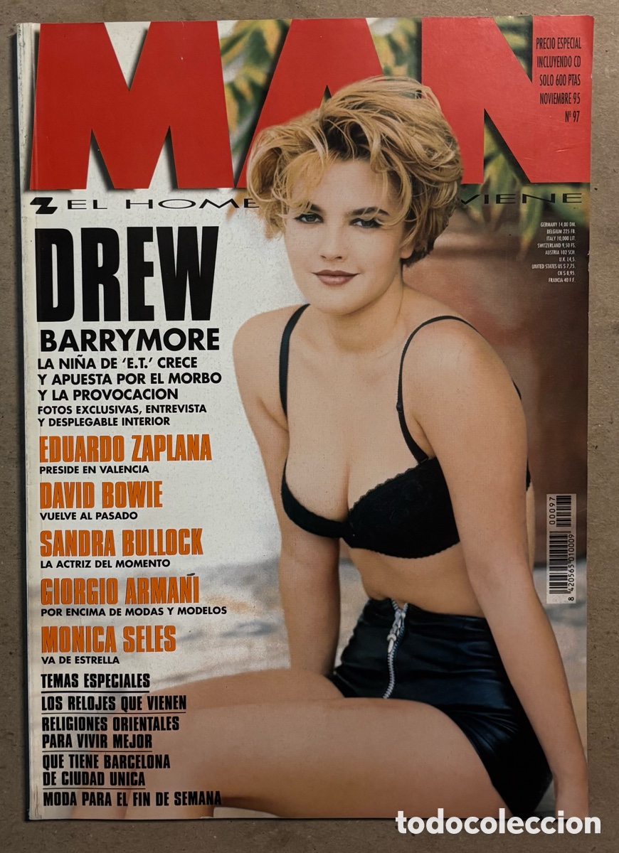 Coleccionismo de Revistas y Peri&oacute;dicos: MAN N&deg; 97 (1995). DREW BARRYMORE, DAVID BOWIE, SANDRA BULLOCK, GIORGIO ARMANI, MONICA SELES,..