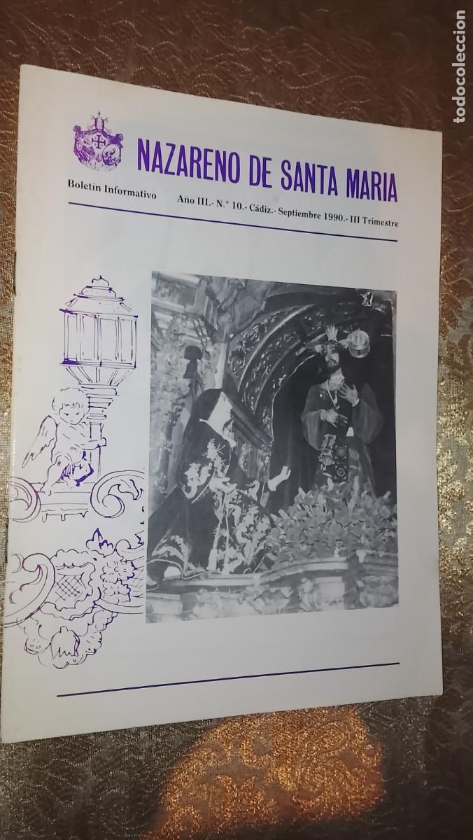 Coleccionismo de Revistas y Peri&oacute;dicos: SEMANA SANTA CADIZ , BOLETIN DEL CRISTO NAZARENO DE SANTA MARIA . 1990 n 10