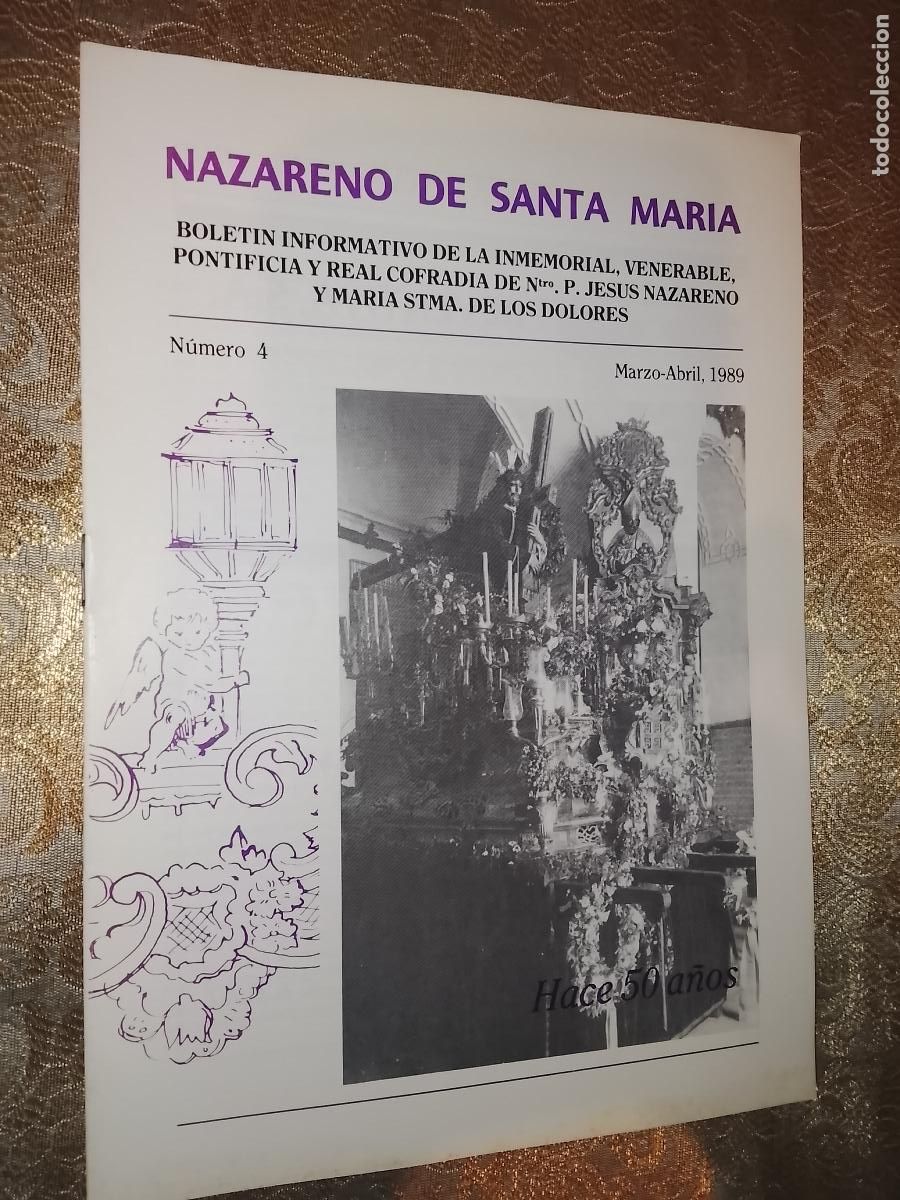 Coleccionismo de Revistas y Peri&oacute;dicos: SEMANA SANTA CADIZ , BOLETIN DEL CRISTO NAZARENO DE SANTA MARIA . 1989 n 4