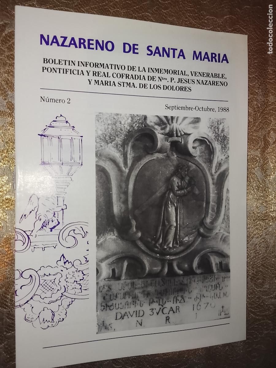 Coleccionismo de Revistas y Peri&oacute;dicos: SEMANA SANTA CADIZ , BOLETIN DEL CRISTO NAZARENO DE SANTA MARIA . 1988 n 2