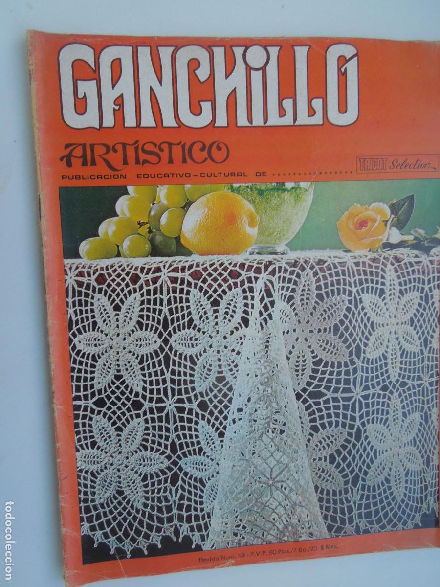 Coleccionismo de Revistas y Peri&oacute;dicos: GANCHILLO ARTISTICO REVISTA BIMESTRAL N&ordm; 19-LA MALLA EN PRIMERA PLANA -1977-LES EDITION DE SAXE