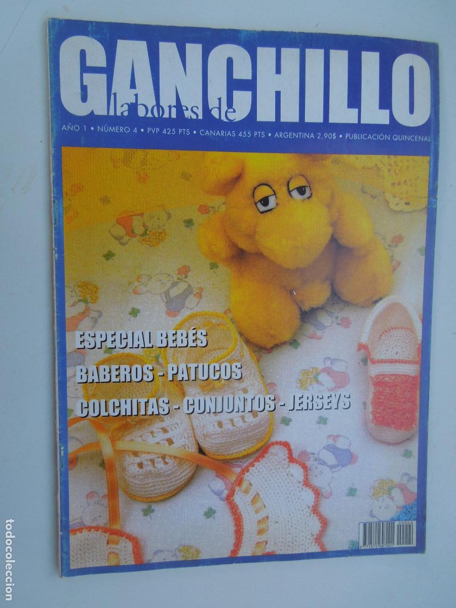 Coleccionismo de Revistas y Peri&oacute;dicos: LABORES DE GANCHILLO - N&ordm; 4 - REVISTA - ESPECIAL BEBES - BABEROS , PATUCOS ...