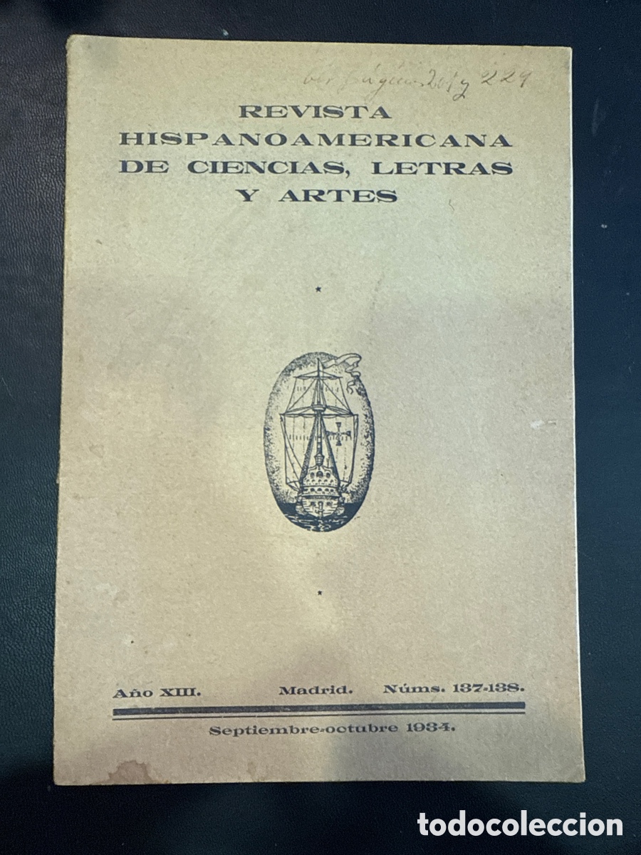 Coleccionismo de revistas y peri&oacute;dicos: REVISTA Hispanoamericana de Ciencias, Letras y Artes. N&ordm;S 137-138