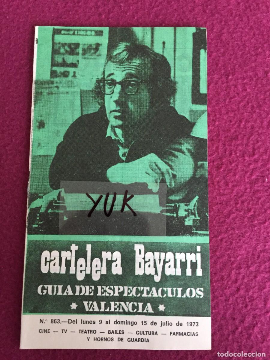 Collezionismo di Riviste e Giornali: CARTELERA DE CINE BAYARRI 1973 ~ N&ordm; 863 WOODY ALLEN EN LA PELICULA SUE&Ntilde;OS DE UN SEDUCTOR ~ CINE ~TVE