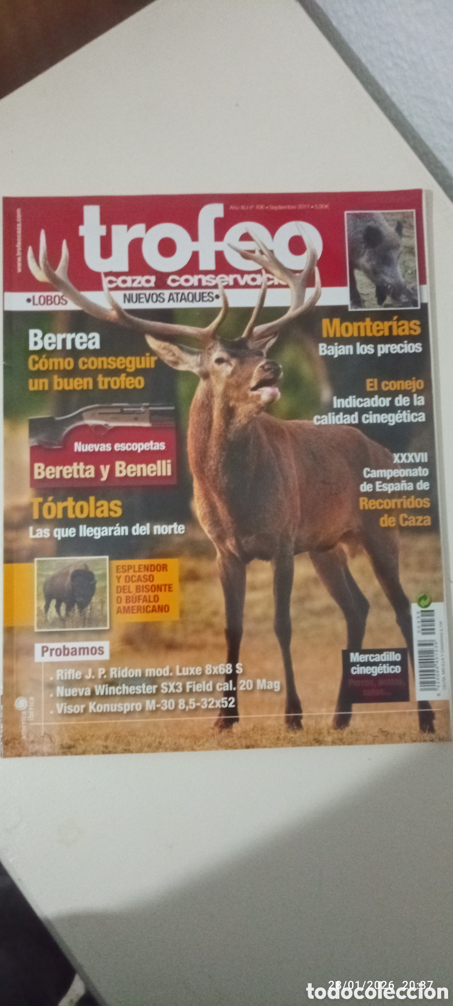 Collezionismo di Riviste e Giornali: REVISTA TROFEO VAZA CONSERVACION LOBOS N&deg;496 SEPTIEMBRE 2011