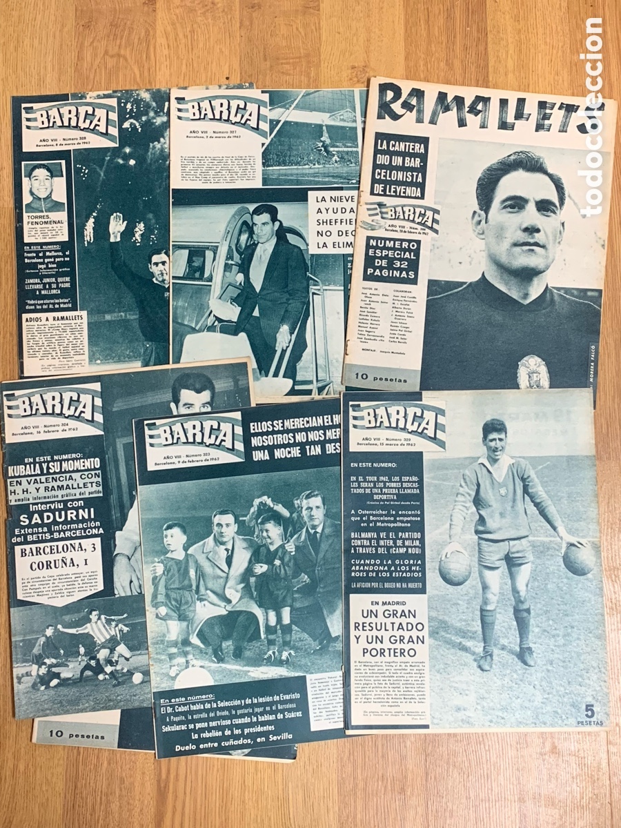 Coleccionismo de Revistas y Peri&oacute;dicos: &bull;REVISTAS F&Uacute;TBOL BARCELONA (a&ntilde;os 50-60) VARIOS N&Uacute;MEROS