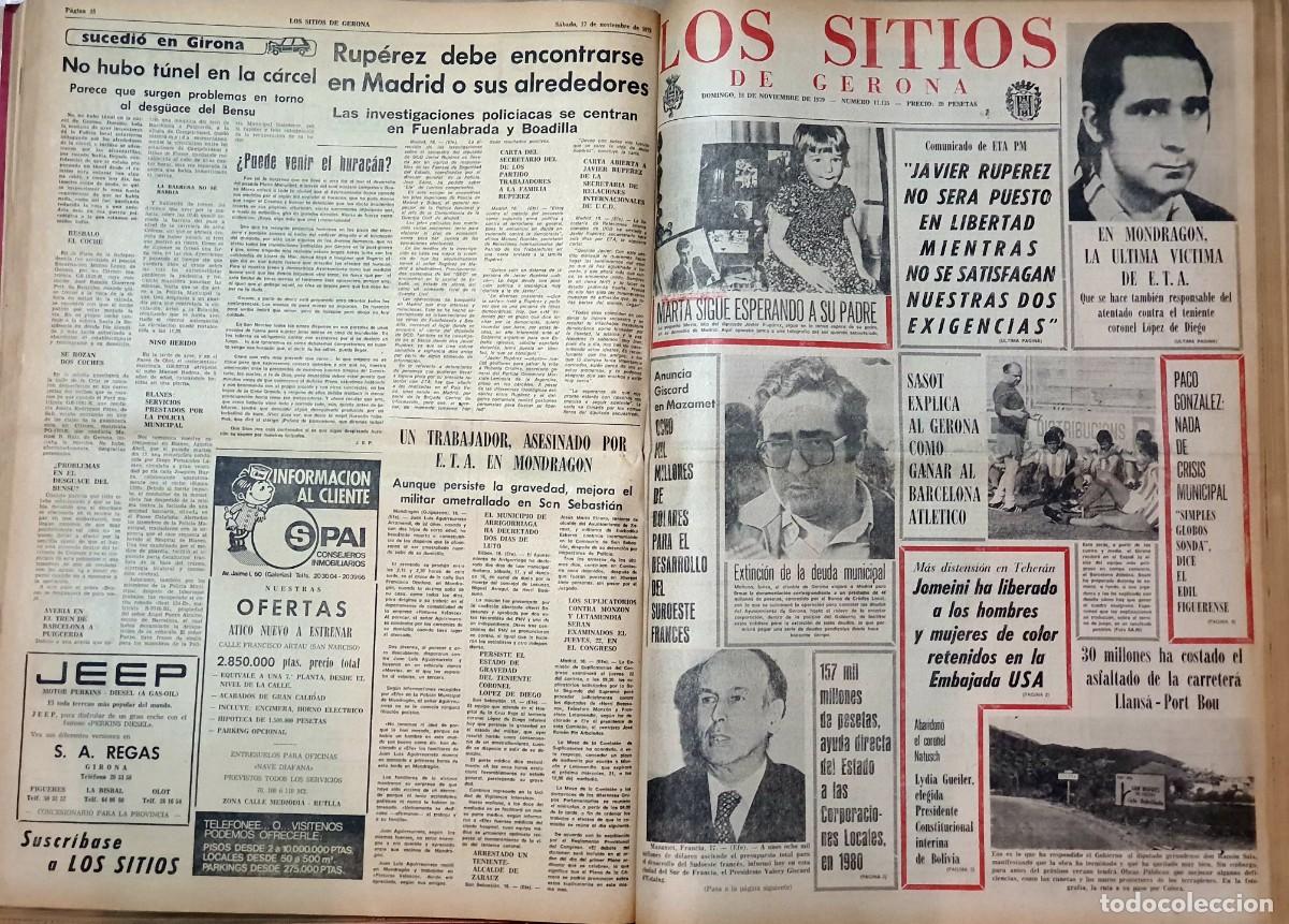 Collezionismo di Riviste e Giornali: LOS SITIOS DE GERONA *** TOMO ENCUADERNADO NOVIEMBRE Y DICIEMBRE 1979