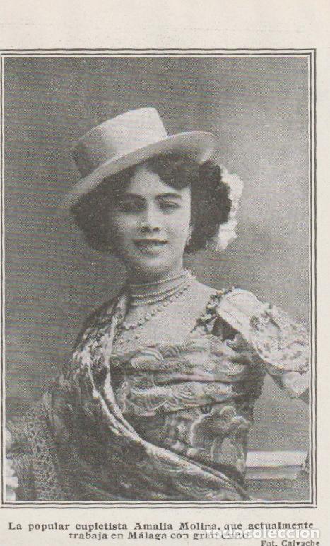 Coleccionismo de revistas y peri&oacute;dicos: La cupletista Amalia Molina -1910