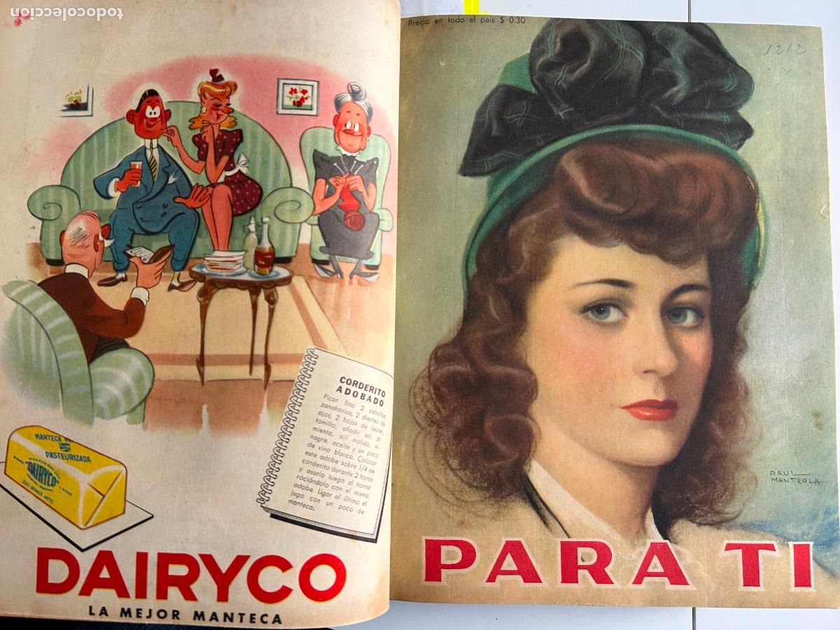 Collezionismo di Riviste e Giornali: Para Ti. Todo lo que le interesa a la mujer. Buenos Aires, 1945. 10 n&uacute;meros