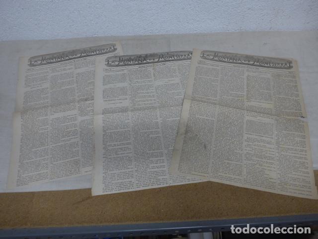 Coleccionismo de Revistas y Peri&oacute;dicos: Lote de 3 antiguas revistas diarios La monta&ntilde;a de Montserrat originales de 1868