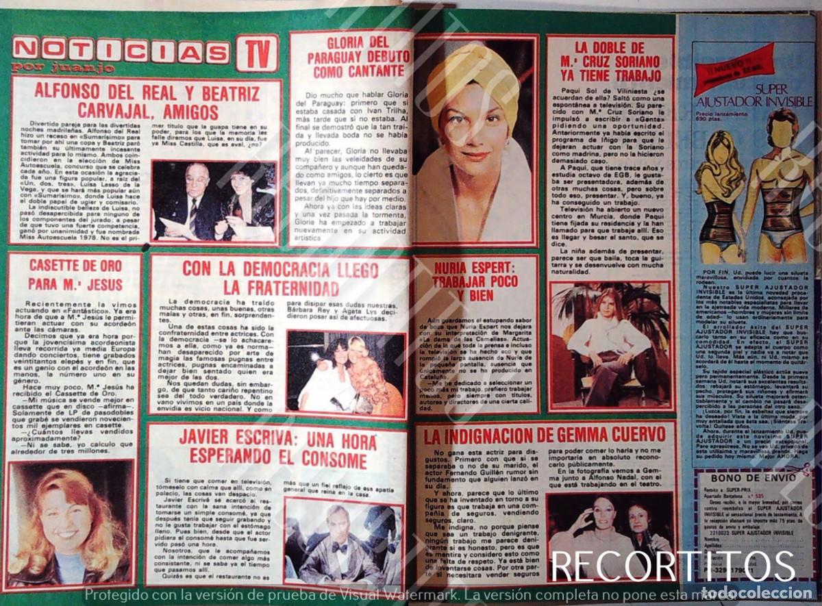 Sammeln von Zeitschriften und Zeitungen: GEMMA CUERVO GLORIA DEL PARAGUAY LA DOBLE DE MARI CRUZ SORIANO