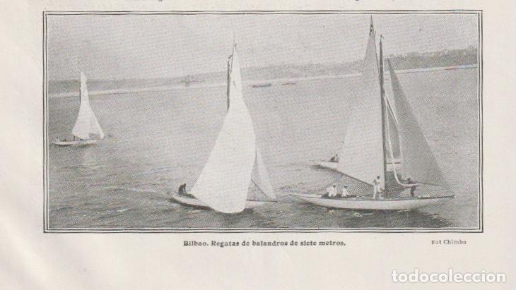Coleccionismo de revistas y peri&oacute;dicos: * BILBAO * Regatas de balandros -1910