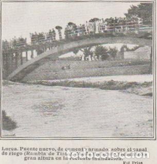 Sammeln von Zeitschriften und Zeitungen: * LORCA * Puente nuevo sobre la rambla de Tiata - 1910