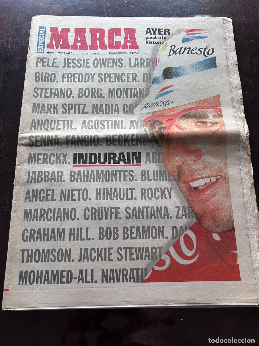 Coleccionismo de Revistas y Peri&oacute;dicos: PERI&Oacute;DICO MARCA INDURAIN RETIRADA 1997