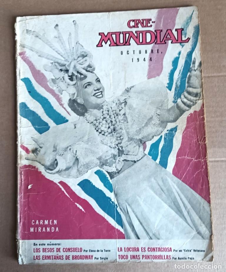 Sammeln von Zeitschriften und Zeitungen: CINE MUNDIAL Octubre 1944 -- Carmen Miranda