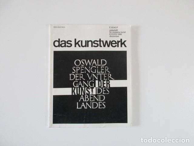 Collectionnisme de Revues et Journaux: DAS KUNSTWERK - PRESTIGIOSA REVISTA ALEMANA SOBRE ARTE CONTEMPOR&Aacute;NEO - DICIEMBRE 1986