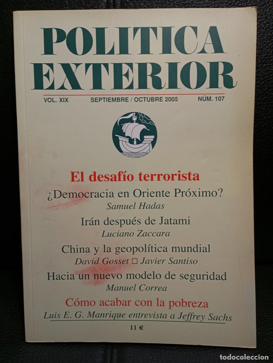 Coleccionismo de revistas y peri&oacute;dicos: POLITICA EXTERIOR - REVISTA - N&ordm; 107 - VOL. XIX - SEPTIEMBRE OCTUBRE 2005