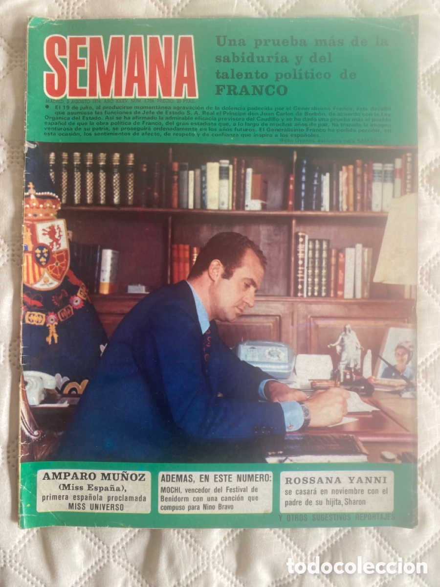 Colecionismo de Revistas e Jornais: REVISTA SEMANA NUMERO 1798. 3 AGOSTO 1974
