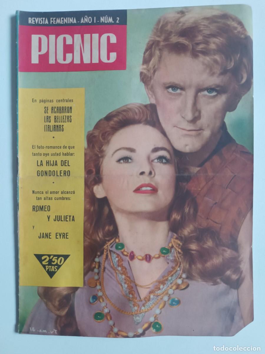 Coleccionismo de Revistas y Peri&oacute;dicos: Revista PICNIC n&ordm; 2 Kirk Douglas Janet Leigh Miss Italia Paola Falchi c&oacute;mic Romeo y Julieta a&ntilde;os 50