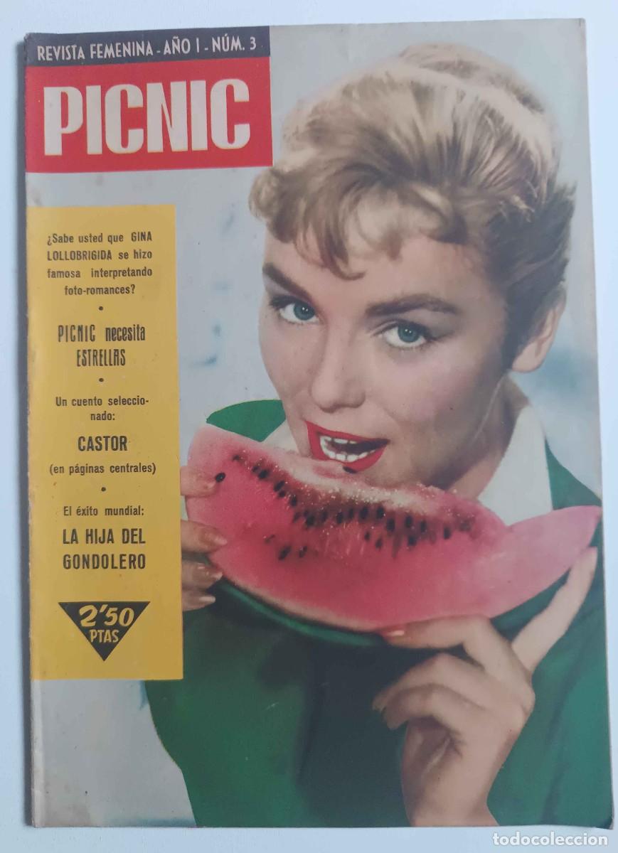 Coleccionismo de Revistas y Peri&oacute;dicos: Revista PICNIC n&ordm; 3 Susanne Cramer c&oacute;mic Romeo y Julieta La Hija del Gondolero femenina 1958