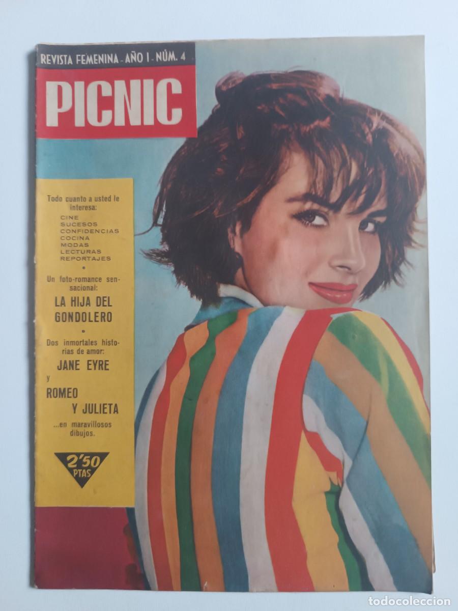 Coleccionismo de Revistas y Peri&oacute;dicos: Revista PICNIC n&ordm; 4 Antonella Lualdi George Allen Sof&iacute;a Loren Sophia c&oacute;mic Romeo y Julieta femenina