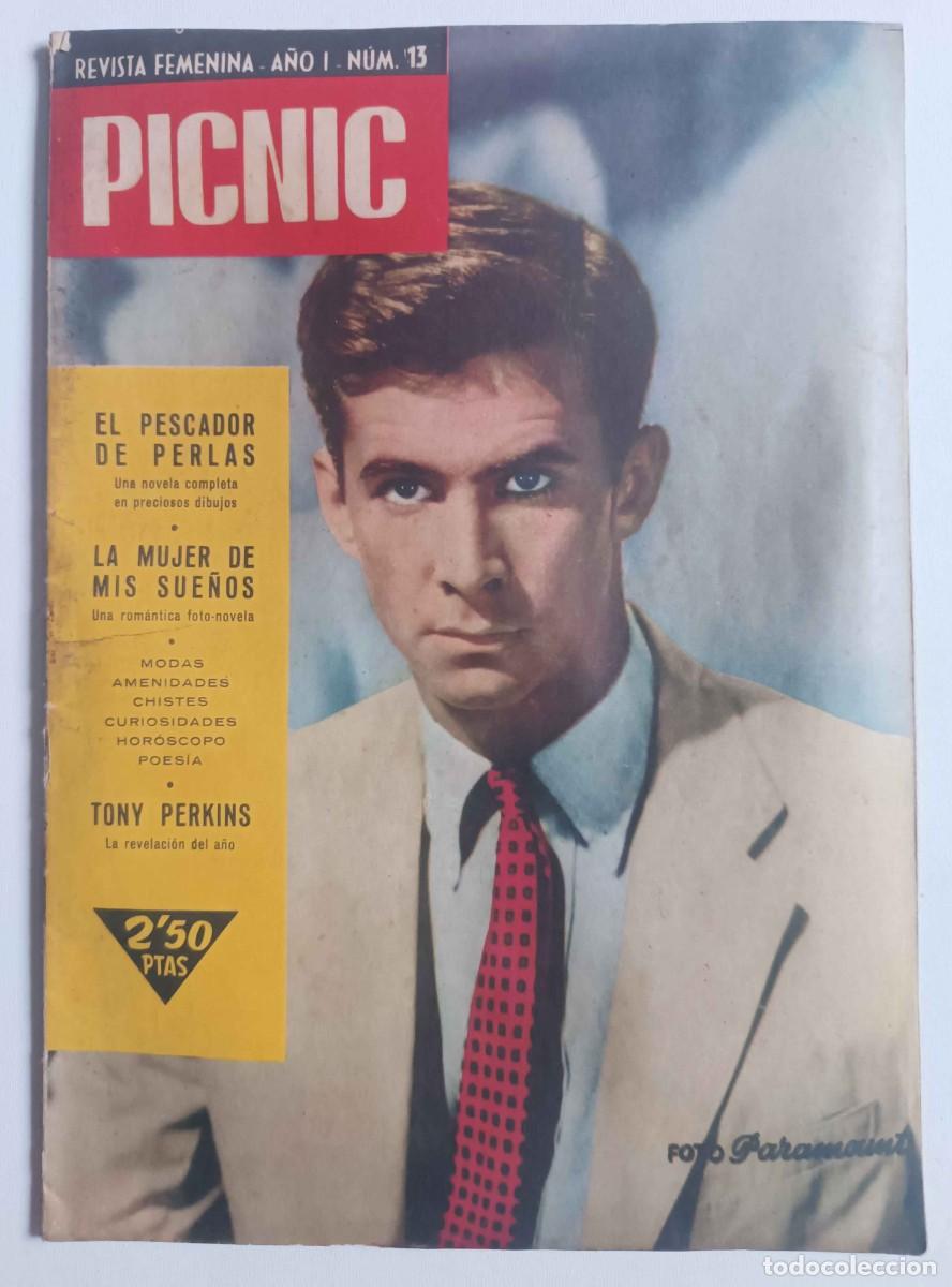 Coleccionismo de Revistas y Peri&oacute;dicos: Revista PICNIC n&ordm; 13 Anthony Perkins Tony Grace Kelly Pascale Petit MODA a&ntilde;os 50 Zsa Zsa Gabor